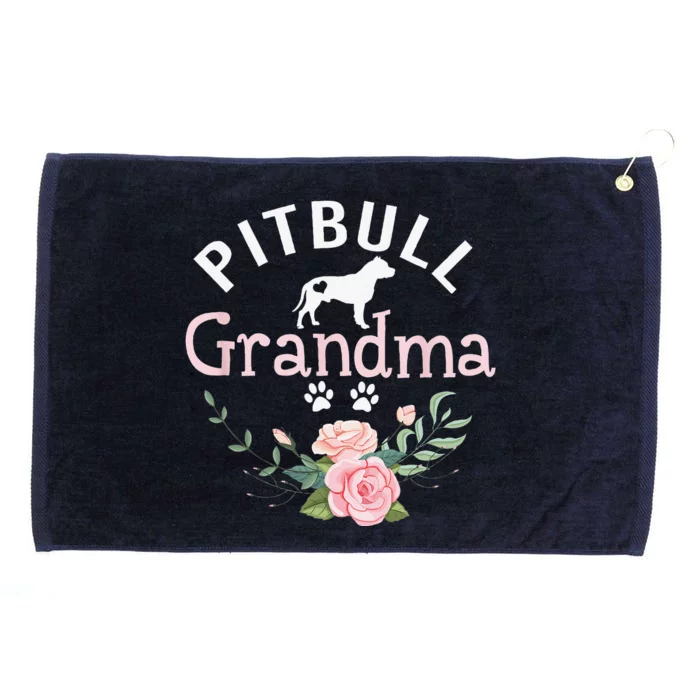 Pitbull Grandma Gifts Funny Mom Pitbull Dog Lover Christmas Grommeted Golf Towel