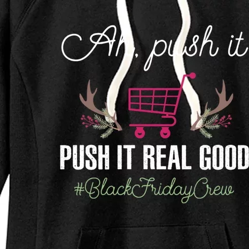 Putcute Giftitcute Giftrealcute Giftgood Friday Crew Squad Shopping Black Cart L Women's Fleece Hoodie