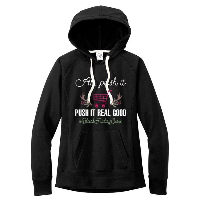 Putcute Giftitcute Giftrealcute Giftgood Friday Crew Squad Shopping Black Cart L Women's Fleece Hoodie