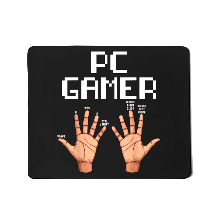 Pc Gamer Hands Funny Computer Video Gaming Lovers Gag Outfit Mousepad