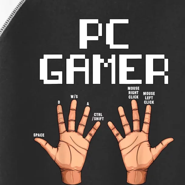 Pc Gamer Hands Funny Computer Video Gaming Lovers Gag Outfit Toddler Fine Jersey T-Shirt