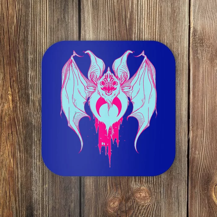 Pastel Goth Halloween Vampire Bat Gothic Creepy Horror Coaster