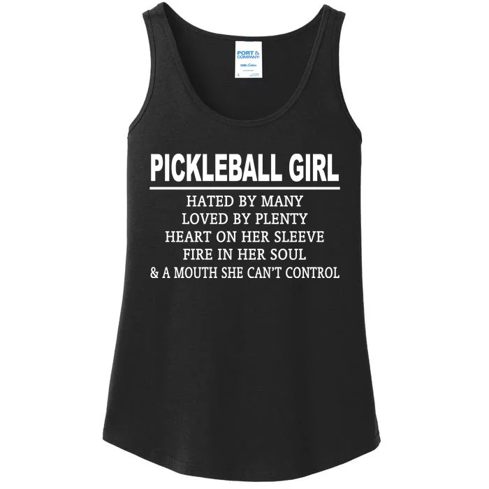 PICKLEBALL GIRL HATED BY MANY Ladies Essential Tank