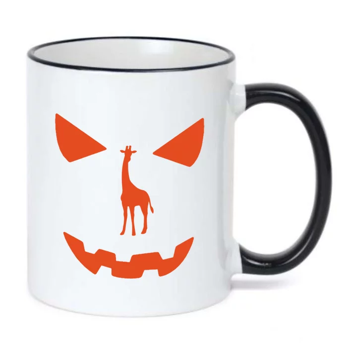 Pumpkin Giraffe Halloween Funny Giraffe Lover Halloween Costume Black Color Changing Mug