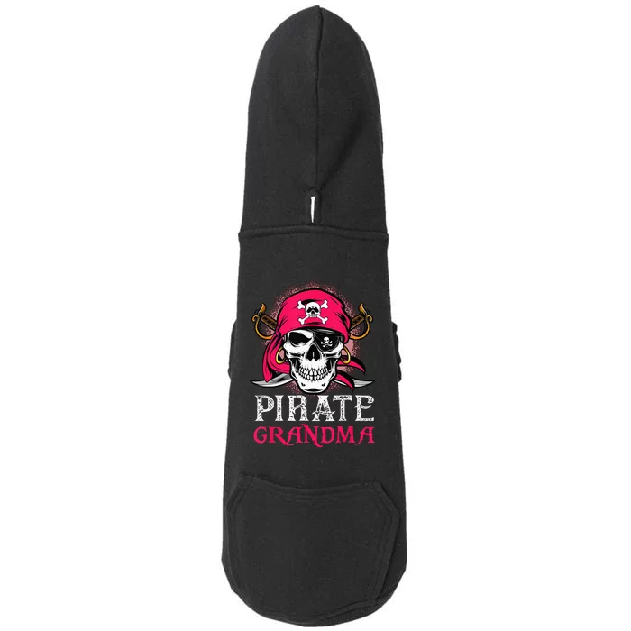 Pirate Grandma Halloween Skull Pirate Costume Family Doggie 3-End Fleece Hoodie