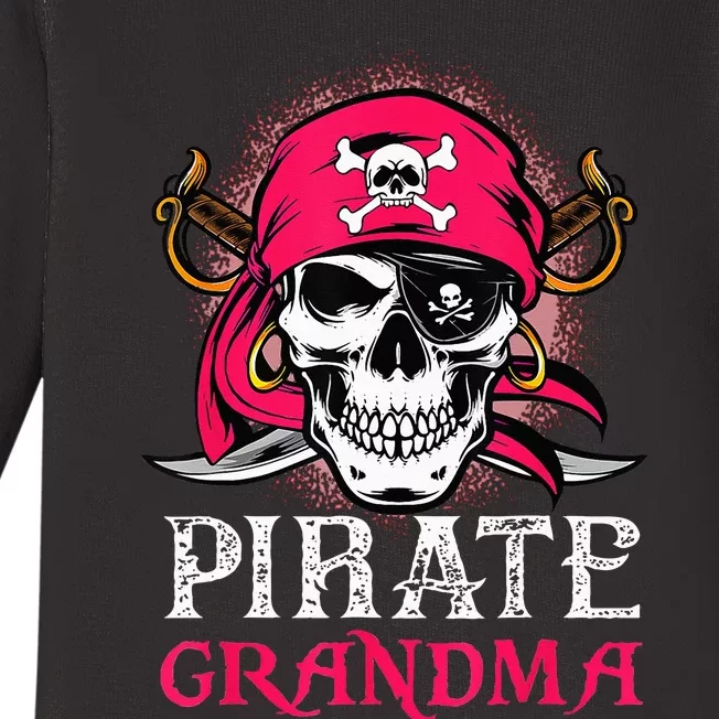 Pirate Grandma Halloween Skull Pirate Costume Family Baby Long Sleeve Bodysuit