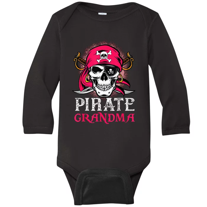 Pirate Grandma Halloween Skull Pirate Costume Family Baby Long Sleeve Bodysuit