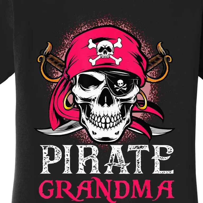 Pirate Grandma Halloween Skull Pirate Costume Family Women's T-Shirt