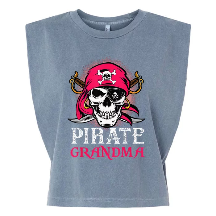 Pirate Grandma Halloween Skull Pirate Costume Family Garment-Dyed Women's Muscle Tee