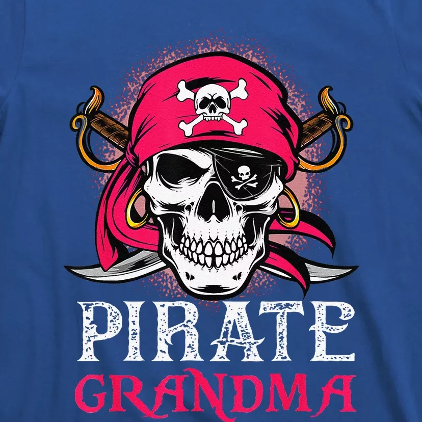 Pirate Grandma Halloween Skull Pirate Costume Family T-Shirt