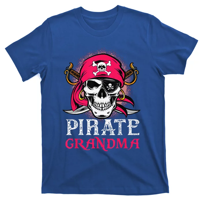 Pirate Grandma Halloween Skull Pirate Costume Family T-Shirt