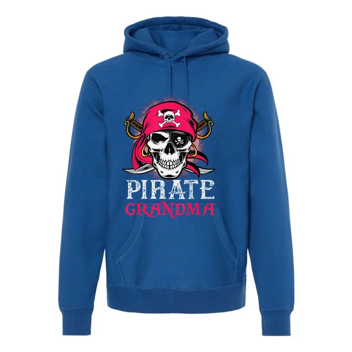 Pirate Grandma Halloween Skull Pirate Costume Family Premium Hoodie