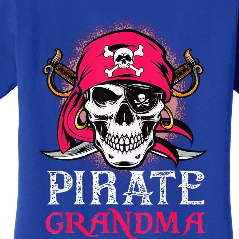 Pirate Grandma Halloween Skull Pirate Costume Family Women's T-Shirt