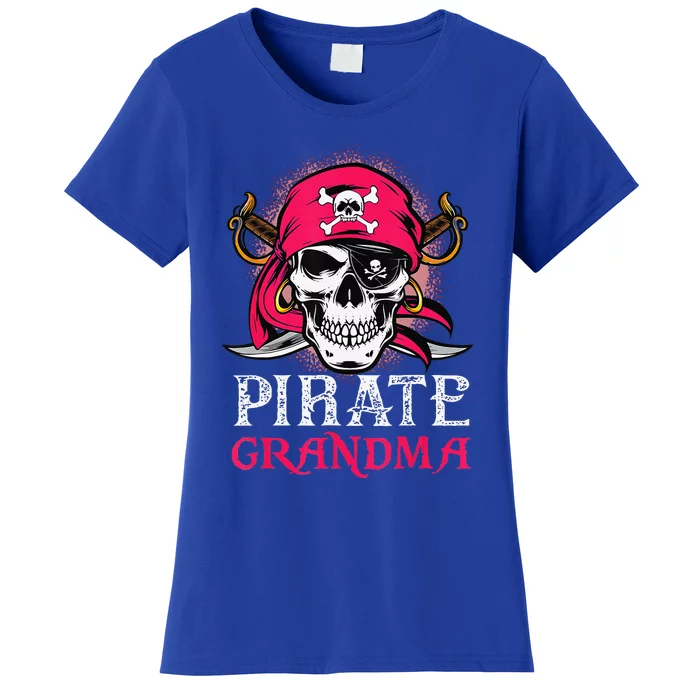 Pirate Grandma Halloween Skull Pirate Costume Family Women's T-Shirt