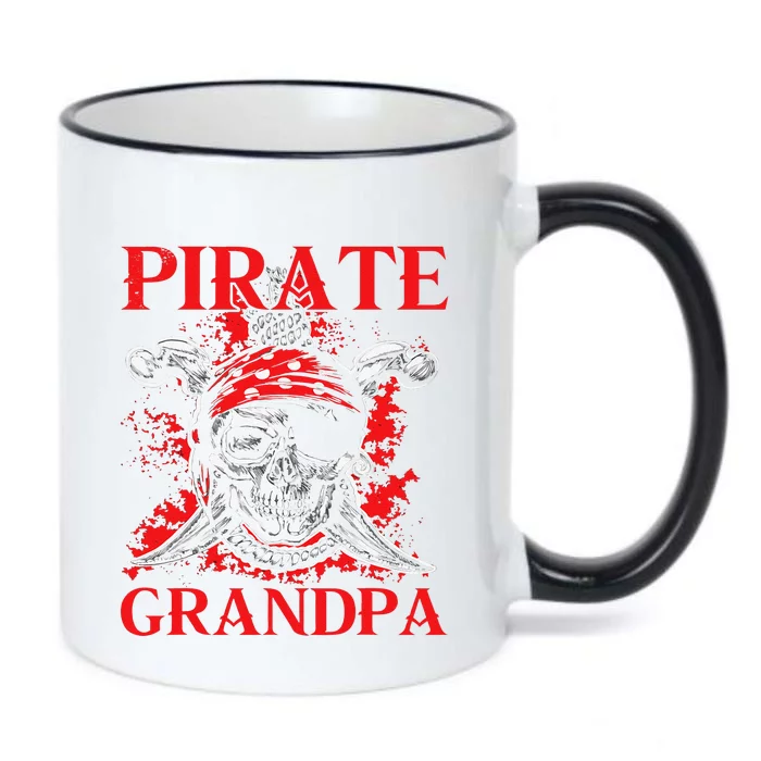 Pirate Grandpa Happy Father Day Matching Family Pirate Lover Black Color Changing Mug