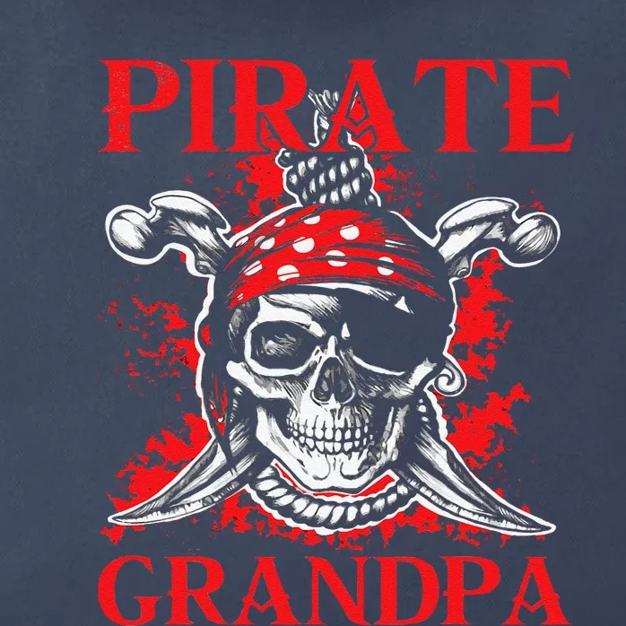 Pirate Grandpa Happy Father Day Matching Family Pirate Lover Zip Tote Bag