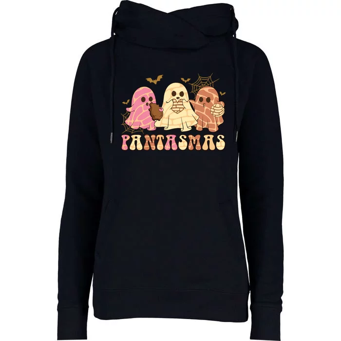 Pantasmas Ghost Halloween Pan Dulce Mexican Pan Tasmas Womens Funnel Neck Pullover Hood