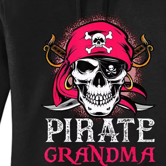 Pirate Grandma Halloween Skull Pirate Costume Family Women's Pullover Hoodie