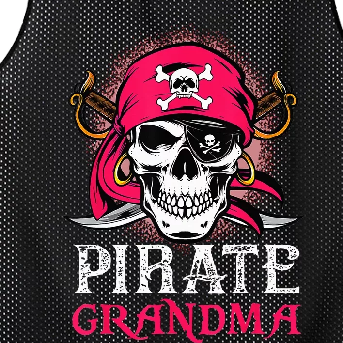 Pirate Grandma Halloween Skull Pirate Costume Family Mesh Reversible Basketball Jersey Tank