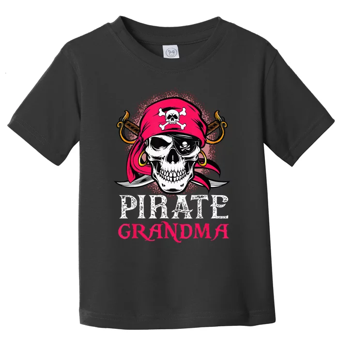 Pirate Grandma Halloween Skull Pirate Costume Family Toddler T-Shirt