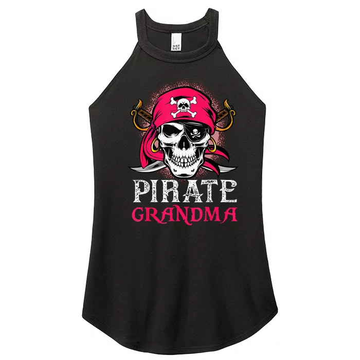 Pirate Grandma Halloween Skull Pirate Costume Family Women’s Perfect Tri Rocker Tank