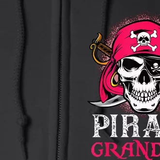 Pirate Grandma Halloween Skull Pirate Costume Family Full Zip Hoodie