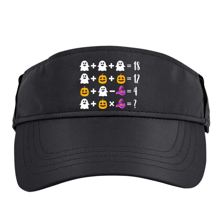 Pumpkin Ghost Halloween Order Operations Quiz Math Teacher Adult Drive Performance Visor