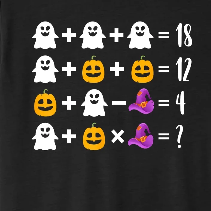 Pumpkin Ghost Halloween Order Operations Quiz Math Teacher ChromaSoft Performance T-Shirt