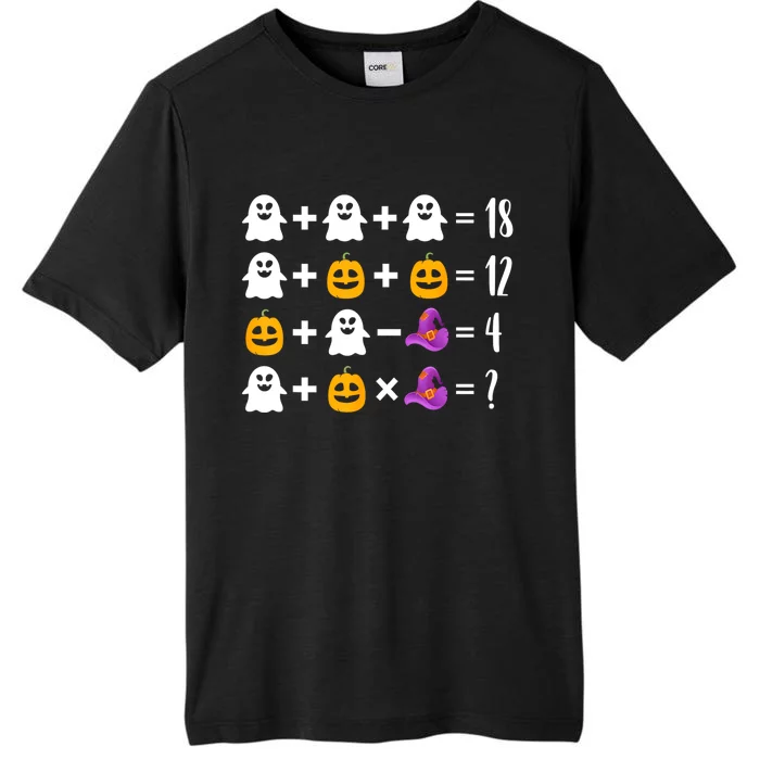 Pumpkin Ghost Halloween Order Operations Quiz Math Teacher ChromaSoft Performance T-Shirt