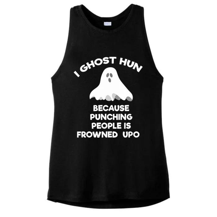 Paranormal Ghost Hunting Send Aaron In Alone Halloween Ladies Tri-Blend Wicking Tank