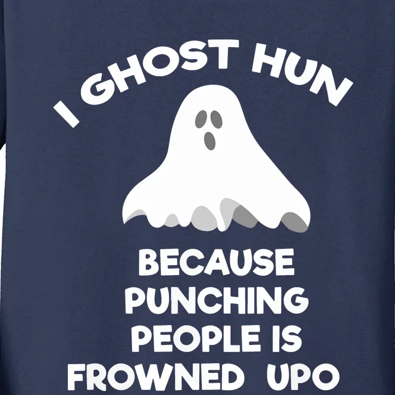 Paranormal Ghost Hunting Send Aaron In Alone Halloween Kids Long Sleeve Shirt