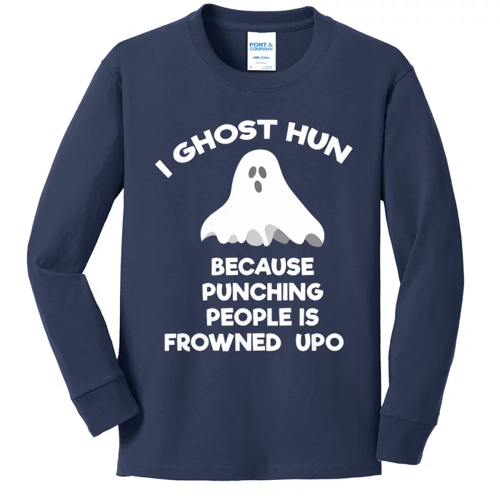 Paranormal Ghost Hunting Send Aaron In Alone Halloween Kids Long Sleeve Shirt