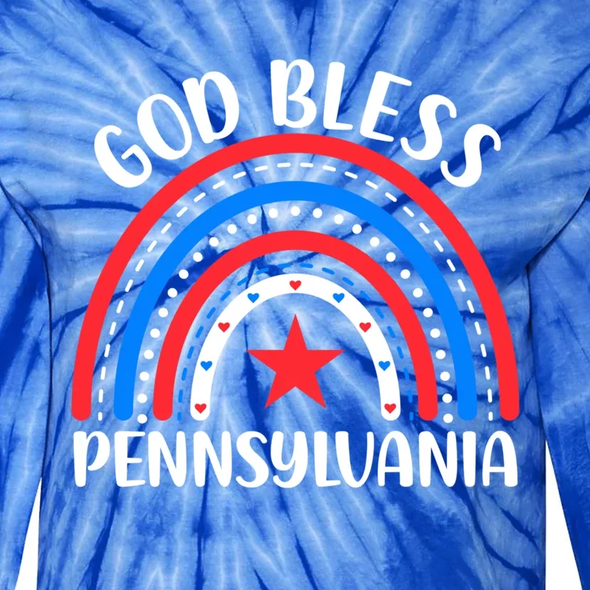 Pennsylvania Gift I Love Pennsylvania Usa Gift Tie-Dye Long Sleeve Shirt