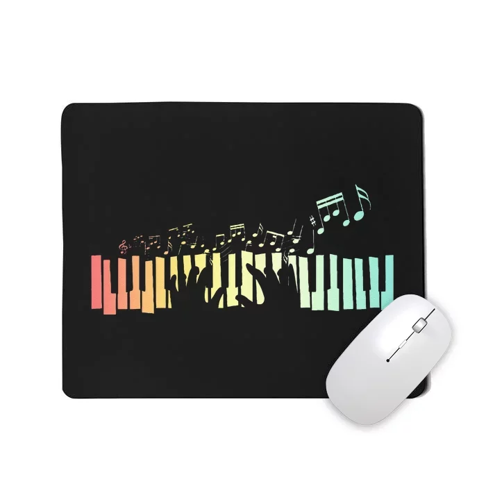 Pianist Gift Idea Keyboards Music Notes Piano Mousepad