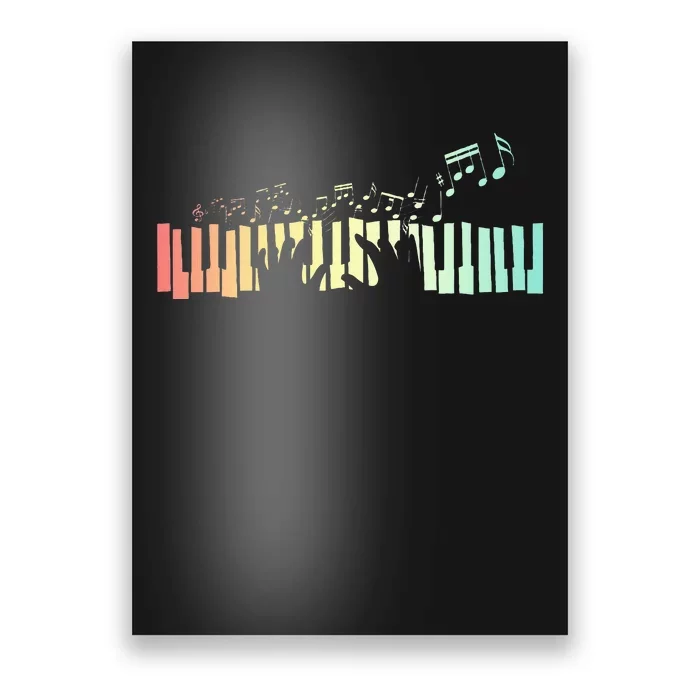 Pianist Gift Idea Keyboards Music Notes Piano Poster