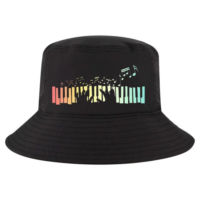 Pianist Gift Idea Keyboards Music Notes Piano Cool Comfort Performance Bucket Hat