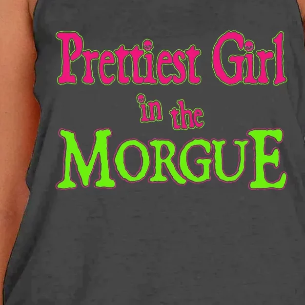 Prettiest Girl In The Morgue Women's Knotted Racerback Tank