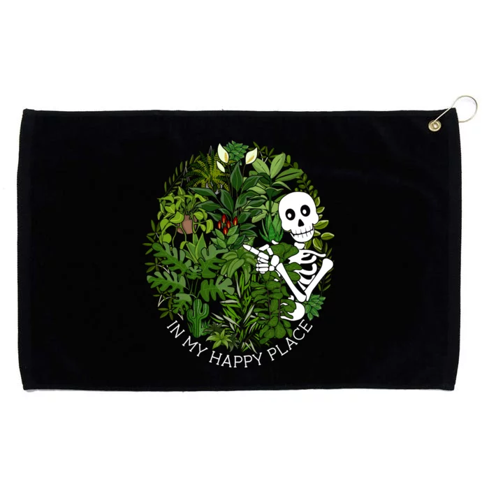 Plant Gifts In My Happy Place Plant Lover Grommeted Golf Towel