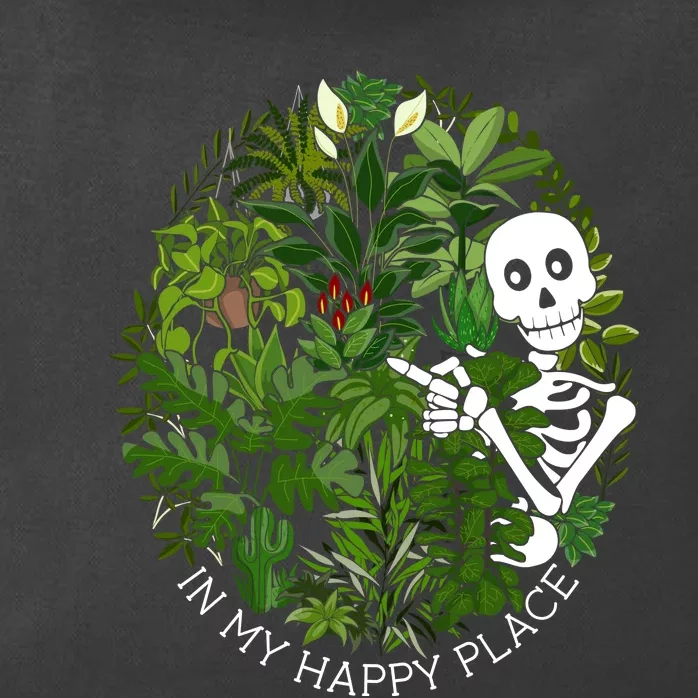 Plant Gifts In My Happy Place Plant Lover Zip Tote Bag