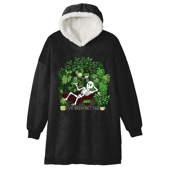 Plant Gift IVe Been Better Hooded Wearable Blanket