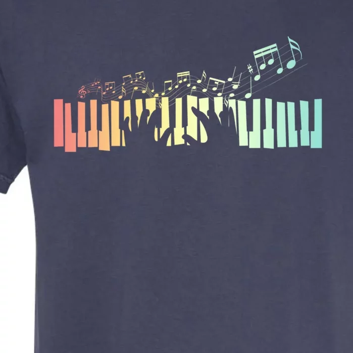 Pianist Gift Idea Keyboards Music Notes Piano Gift Garment-Dyed Heavyweight T-Shirt