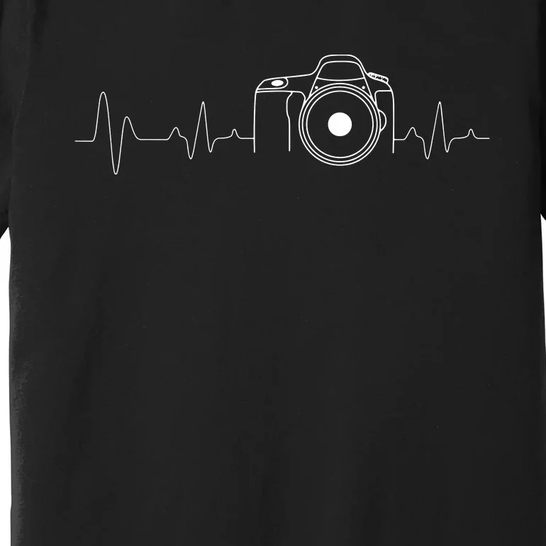 Photographer Gift Idea HeartBeat Photography Camera Premium T-Shirt