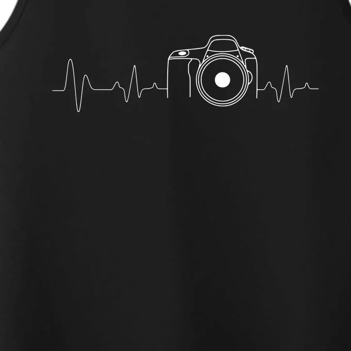 Photographer Gift Idea HeartBeat Photography Camera Performance Tank