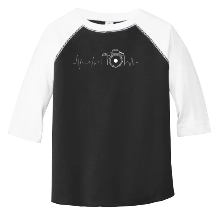 Photographer Gift Idea HeartBeat Photography Camera Toddler Fine Jersey T-Shirt