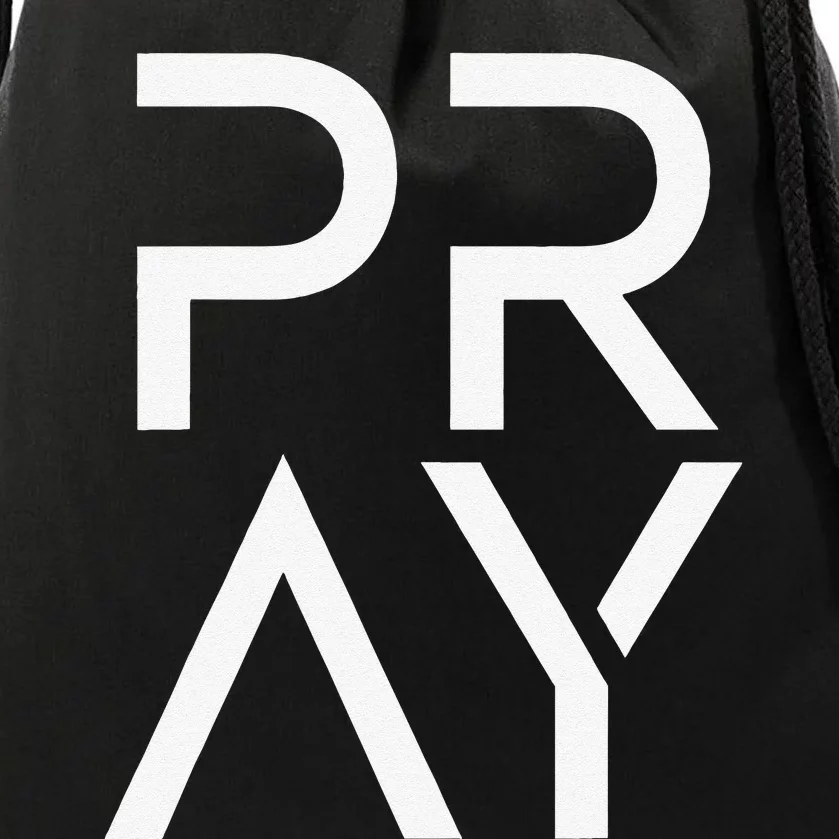 Pray God Jesus Christ Faith Prayer Religious Christian Drawstring Bag