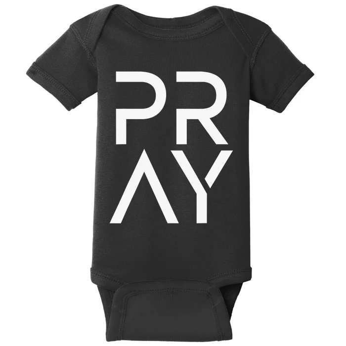 Pray God Jesus Christ Faith for Prayer Warrior Christian Baby Bodysuit