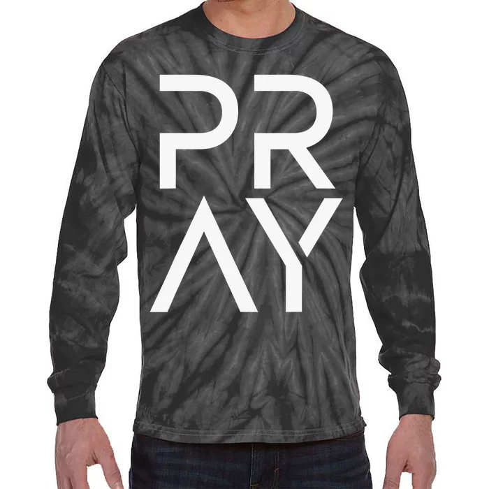 Pray God Jesus Christ Faith for Prayer Warrior Christian Tie-Dye Long Sleeve Shirt