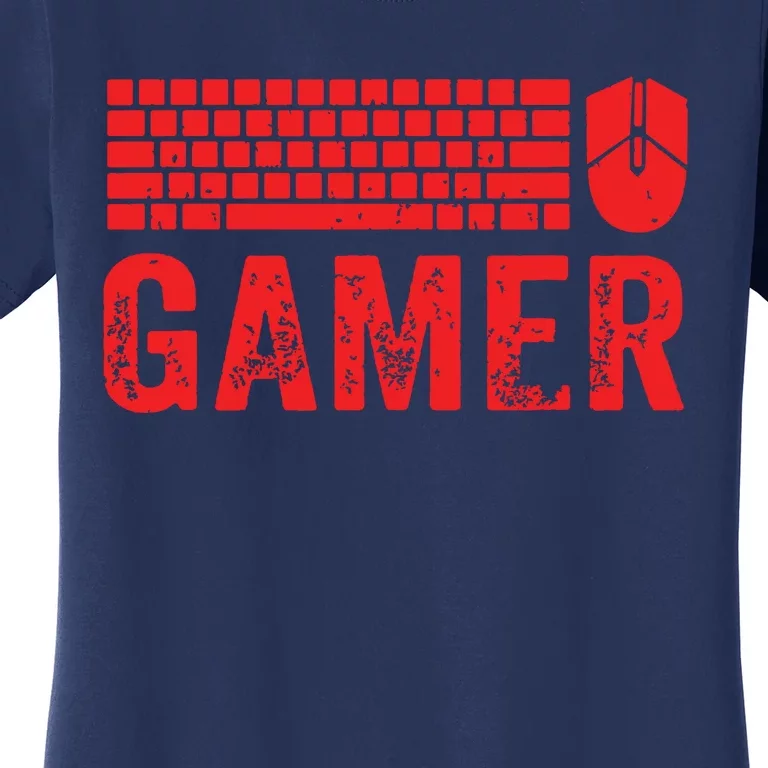 PC Gaming Keyboard Mouse WASD Gift For Computer Gamers Women's T-Shirt