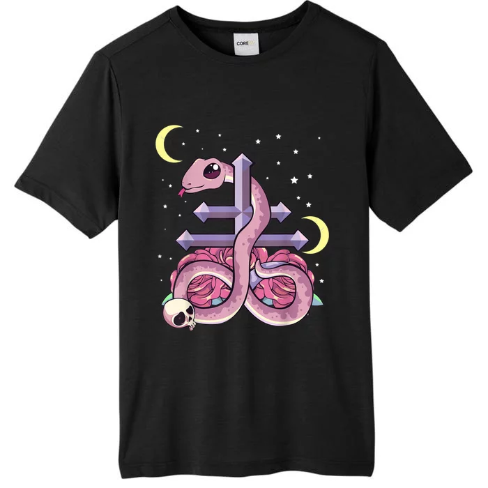 Pastel Goth Kawaii Leviathan Cross Snake Serpent Roses ChromaSoft Performance T-Shirt