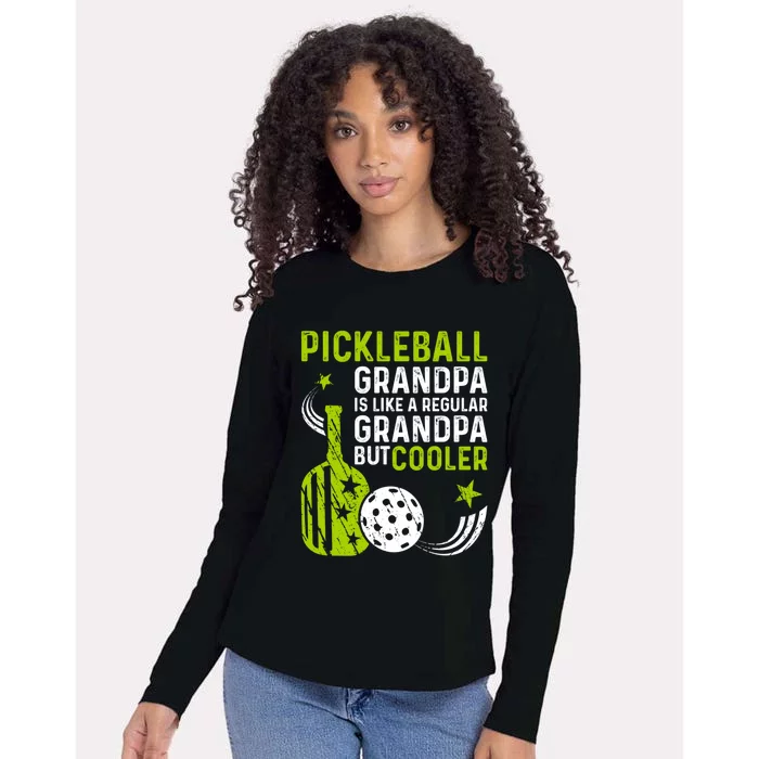 Pickleball Grandpa Like A Regular But Cooler Fathers Day Gift Womens Cotton Relaxed Long Sleeve T-Shirt